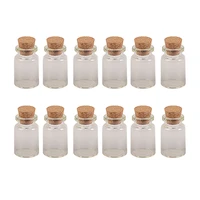 22*35*12.5mm 6ml Transparent Glass Bottles with Corks Mini Jars Vials Small Cute Bottles 6ml 100pcs Free Shipping 1