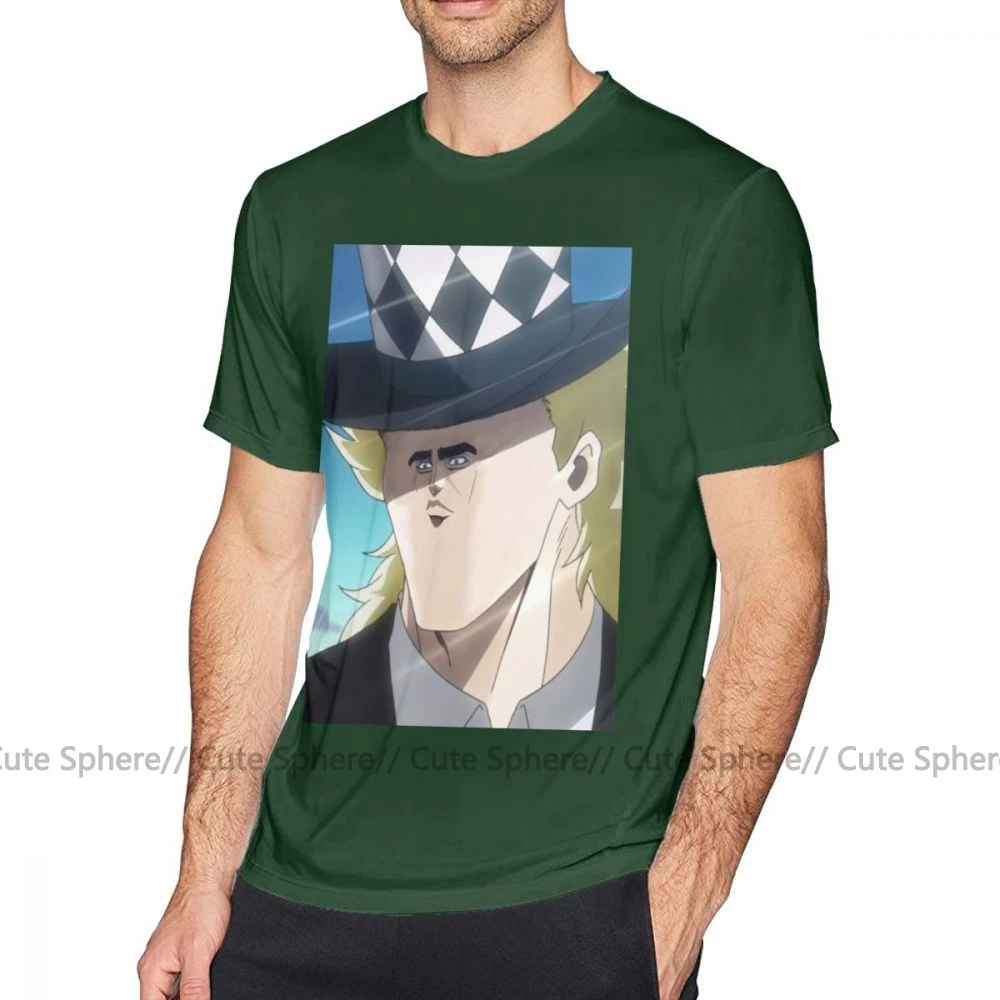 Jojo Необычные Приключения футболка JoJo S Необычные Приключения Speedwagon Meme Футболка мужская мода футболка Графический Футболка - Цвет: Dark Green