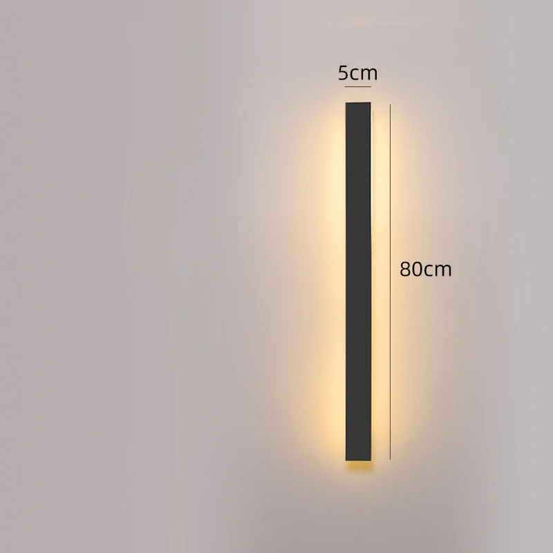 Outdoor wall lamp waterproof long strip garden courtyard courtyard  door post 110V 220V LED indoor Bedroom headboard wall lights wall light fixture Wall Lamps