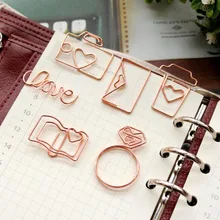 4 шт./упак. розовое золото Бумага зажимы закладки планировщик инструменты Скрапбукинг инструменты Memo металлический зажим для вяжущего материала Бумага зажим