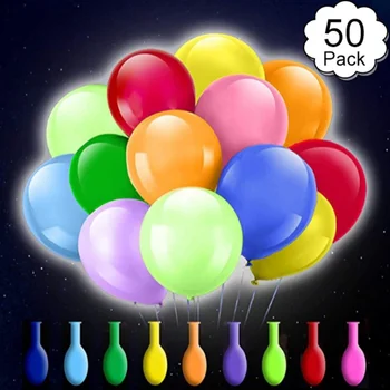 

50pack Color Mixed LED Light Balloon