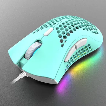 

Gaming Mouse Honeycomb RGB Backlit USB Wired Mouse Gamer 7400DPI 6 Programmed Button Lightweight for PC Laptop