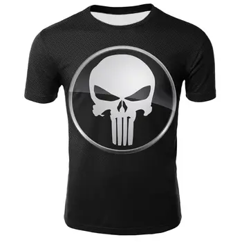 

Summer New Design T-shirt male heavy death skull 3D printed T-shirt casual Harajuku style T-shirt streetwear top