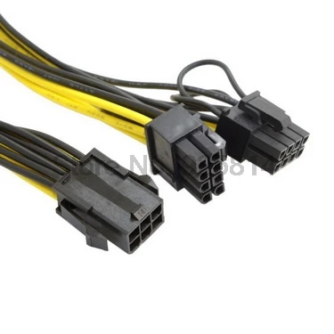 Dhl ИЛИ ems 100 шт. Molex 6 pin PCI Express на 2 x PCIe 8 (6 + 2) Материнская плата Видеокарта PCI-e VGA