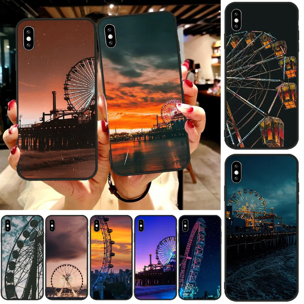

ByLoving Ferris wheel playground DIY Painted Bling Phone Case For iphone6 6s plus 7 8 7 8 plus X XR XS MAX 11 Pro Max Cover