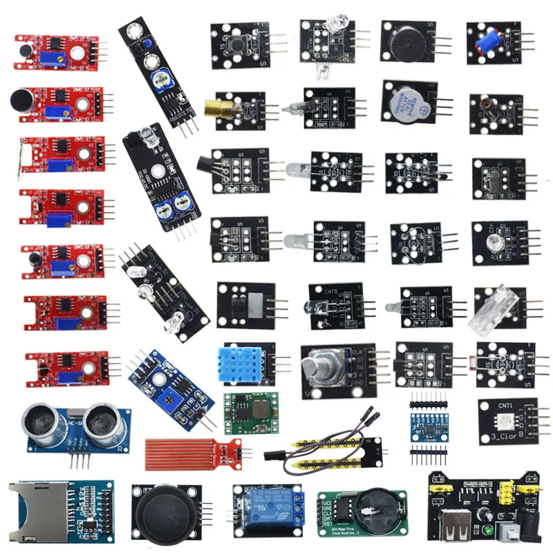 Cheap For arduino 45 in 1 Sensors Modules Starter Kit better than 37in1 sensor kit 37 in 1 Sensor Kit UNO R3 MEGA2560