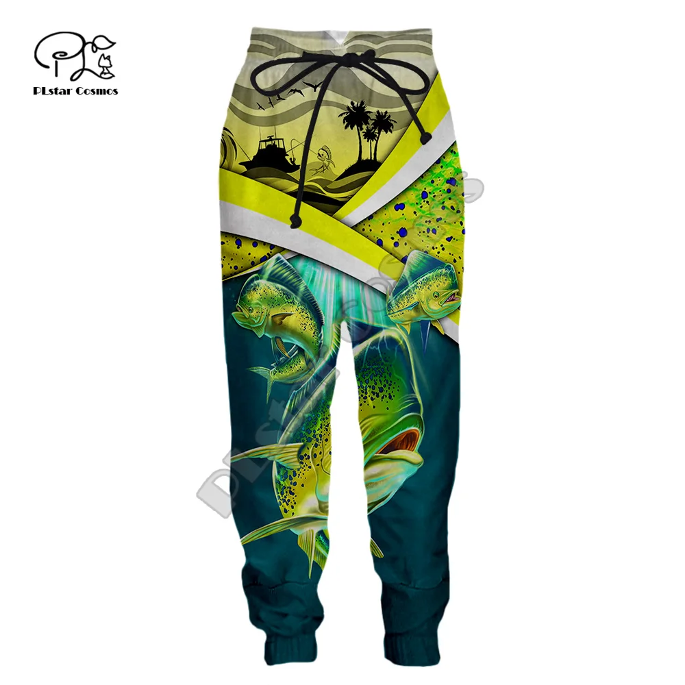 PLstar Cosmos Fishing Marlin Mahi Bass Tuna Fisher Camo Streetwear Sweatpants 3DPrint Men/Women Joggers Pants Funny Trousers A5