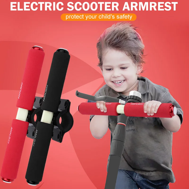 Scooter Armrest Scooter Deputy Case Cover Vehicle Metal /Rubber 2 Color Protect Tool Scooter Child Handrail Outdoor Sport Parts