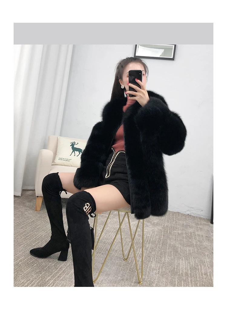 ZDFURS* натуральный мех, Лисий мех, шуба, дизайнерское, для девушек, зимнее, действительно Лисий мех, шуба, съемный, натуральный мех, шуба, Женская