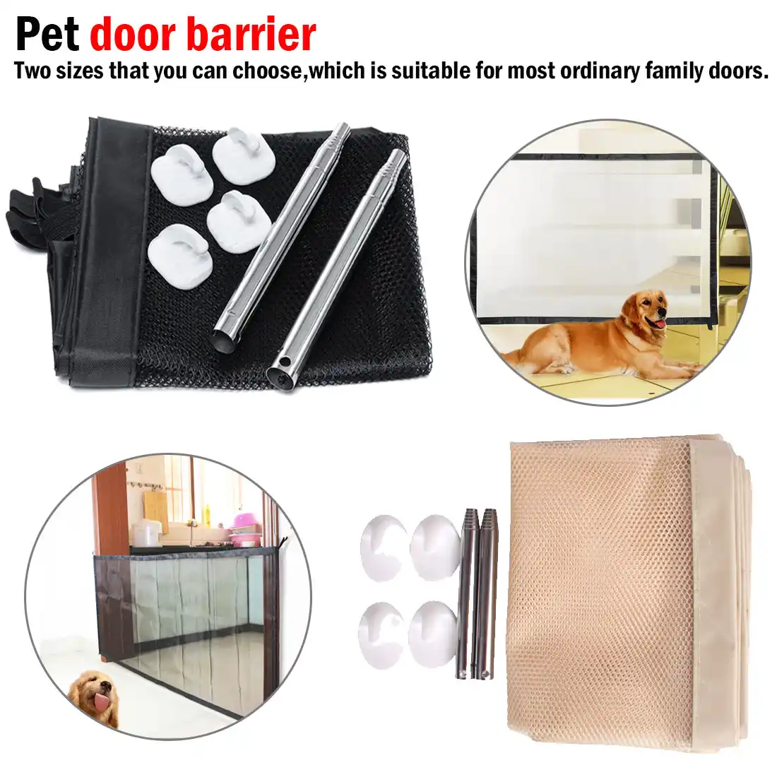 Portable Folding Safe Guard Dog Pet Fences Indoor And Outdoor Protection Safety Gate For Dogs Cat Pet Supplies Dog Doors Ramps Aliexpress