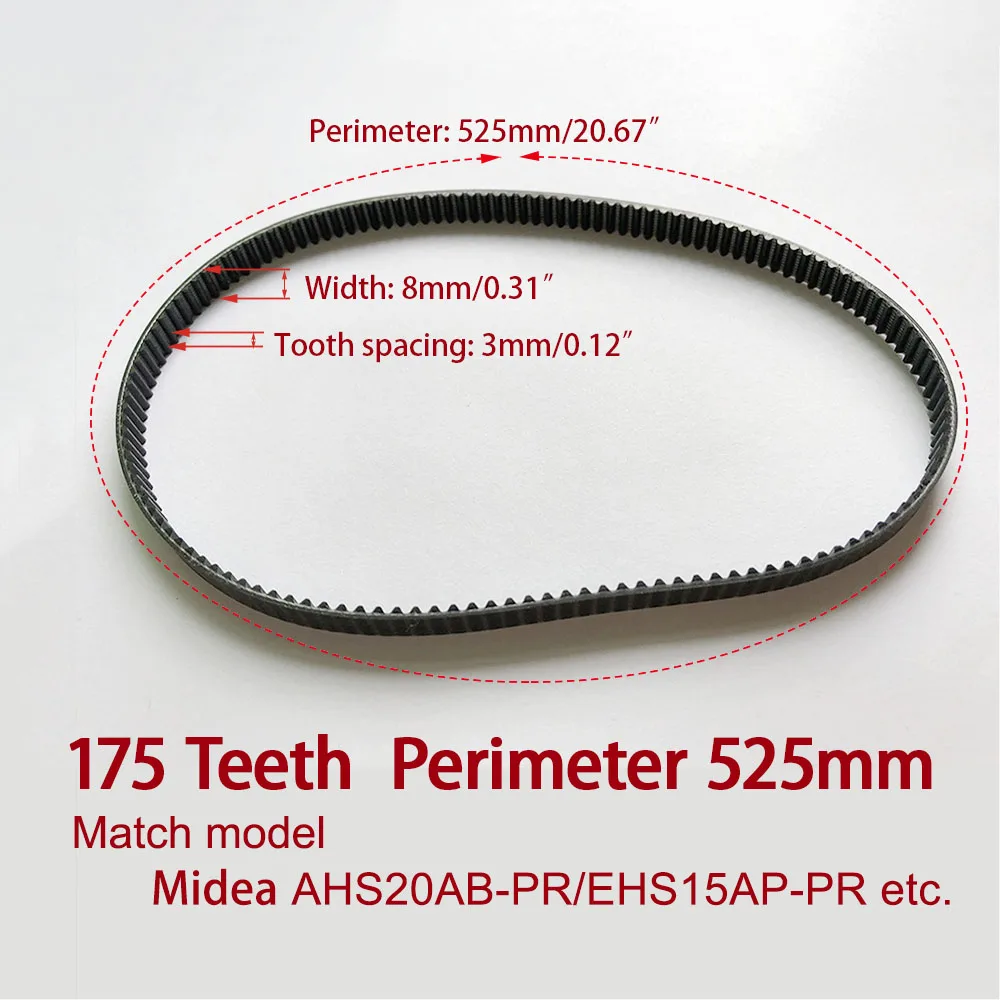 175T Breadmaker Conveyor Belts bread machine belts Bread Maker Parts 175Teeth Perimeter 525mm Kitchen Appliance accessories