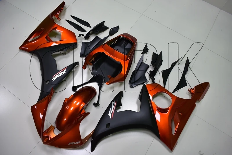Для YAMAHA YZFR6 03 05 Кузов 2004 оранжевый красный черный пластик Обтекатели YZF R6 2003 - 2005