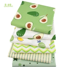 Chainho, 6 шт./партия, авокадо зеленая серия, печать твиловая, хлопковая ткань, Лоскутная Ткань для DIY шитья стеганого материала для малышей и детей