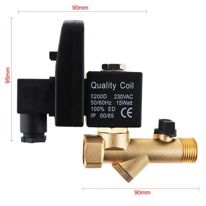 

Hot Sale 1/4 Inch Ac220V 1.6Mpa Electronic Drain Valve Timed Air Compressor Gas Tank Automatic 2-Way Durable Drain Valve
