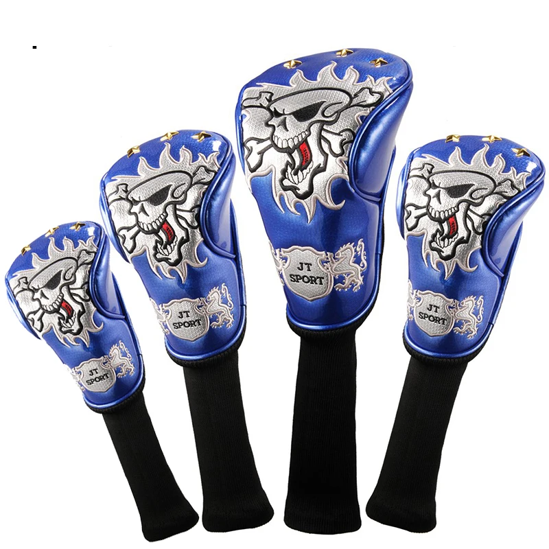 Новинка 4 цвета чехол для гольфа с черепом водителя 3 # Fairway Wood 5 золотые пятна