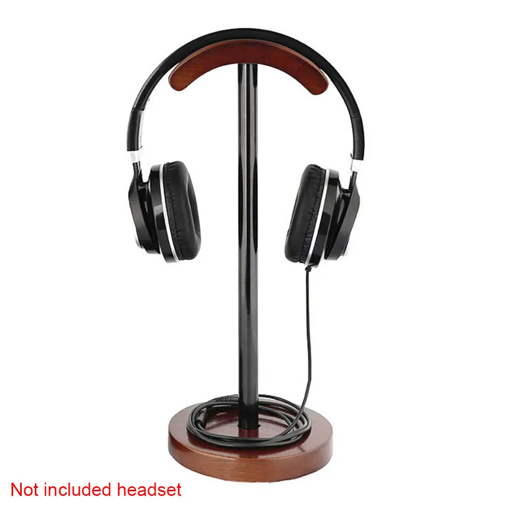 Portable Walnut Wood DIY Universal Rack Accessories Support Headset Stand Multifunctional Display Hanger Mount Desk Holder