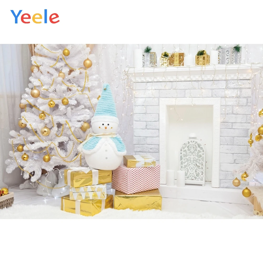 

Christmas Tree Fireplace White Room Interior Baby Backdrop Vinyl Photography Backdrops Photographic Background For Photo Studio