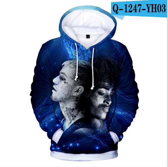 Толстовка с капюшоном с 3D принтом в стиле хип-хоп, Zanger Xxxtentacion, мужские толстовки с капюшоном, Детская уличная одежда в стиле панк Kleding - Цвет: color at picture