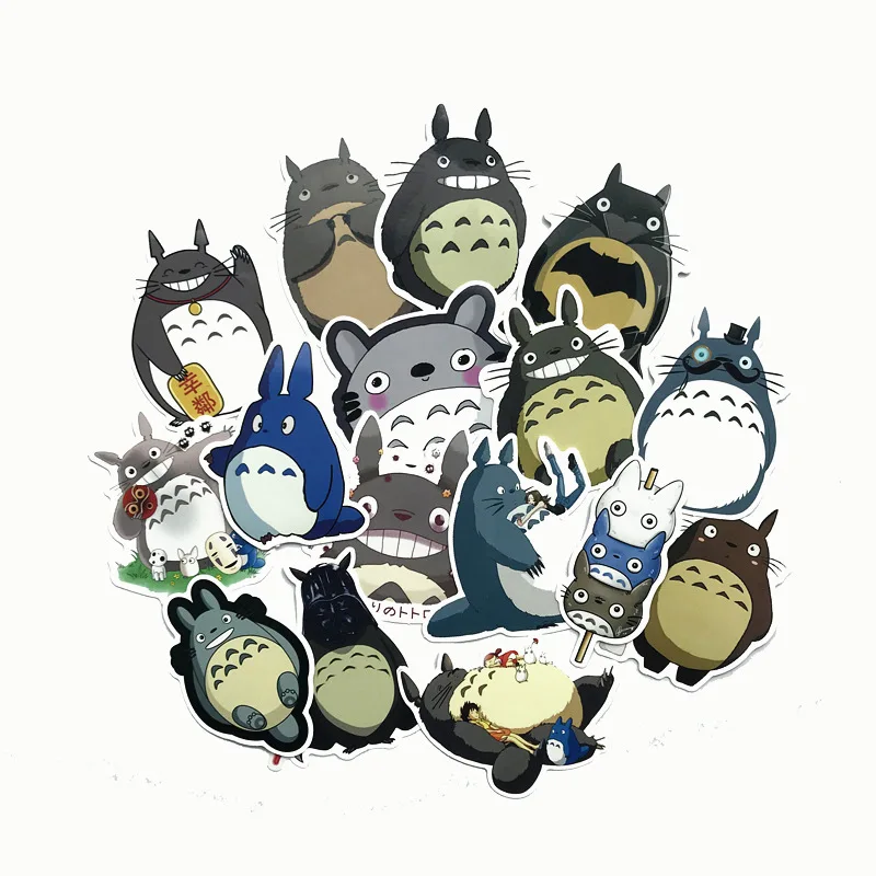 50 шт./партия наклейка s Totoro детские игрушки скейтборд ноутбук стикерные игрушки для детей скрапбукинга гоночного мотоцикла аниме-наклейки