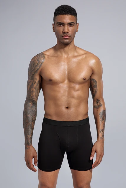 5Pcs/lot Boxershorts Man Underpants Long Boxers Men Underwear Cotton Shorts  Breathable Shorts Boxers Gay cueca boxer