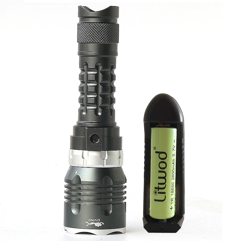 Litwod Z20D13 Led Diving Flashlight torch High Brightness XML L2 Professional Diving fishing under Waterproof for Swimming - Испускаемый цвет: Option B
