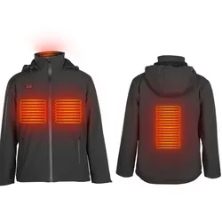 New Style Long Sleeved Charging Smart Temperature Control Electric Heating Clothing Men Women Outdoor Cold Winter Jacket Blacks