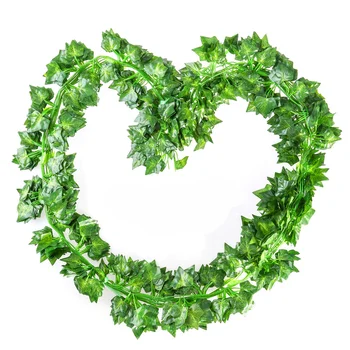 

12pcs 2M Artificial Leaf Garland Simulation Leaves Vine Plants Rattan Fake Foliage Flowers Fake Green Plant Wedding Party Decor