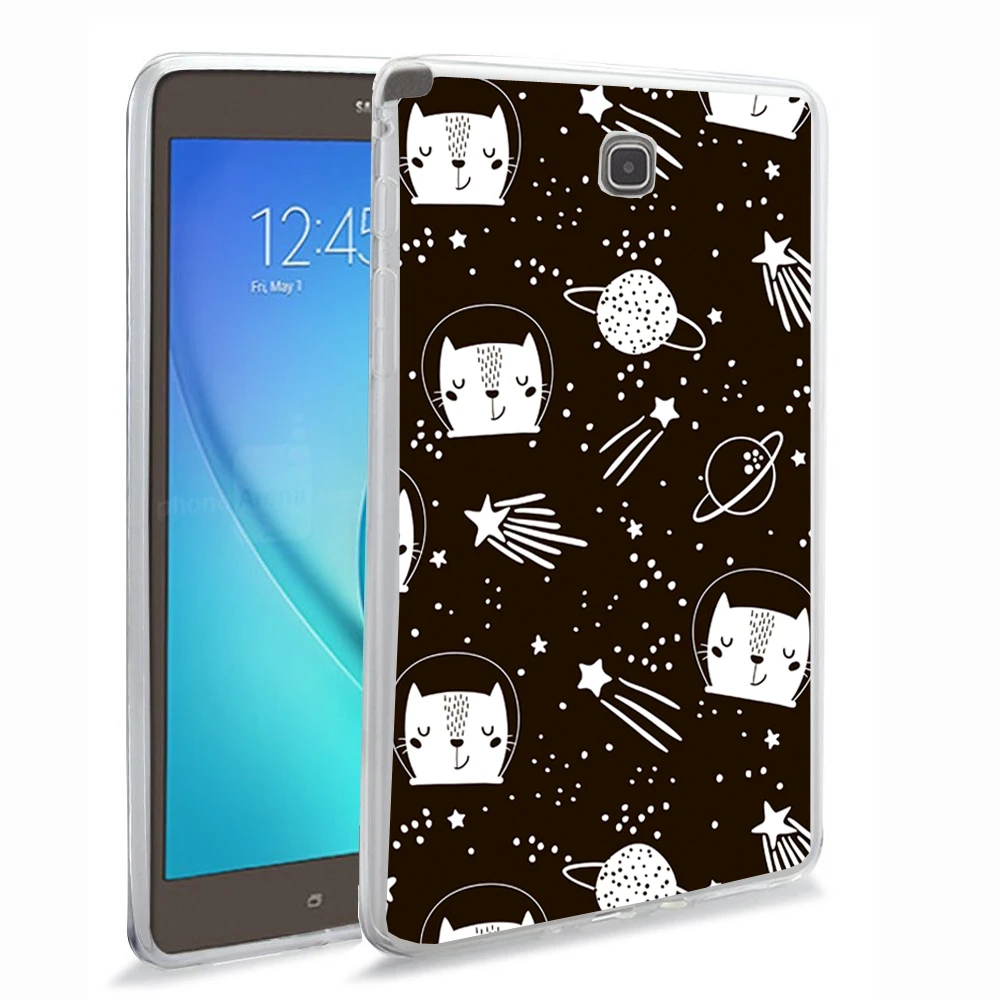 Мягкий чехол из ТПУ для Samsung Galaxy Tab A 9 7 дюйма Женская задняя крышка планшета с