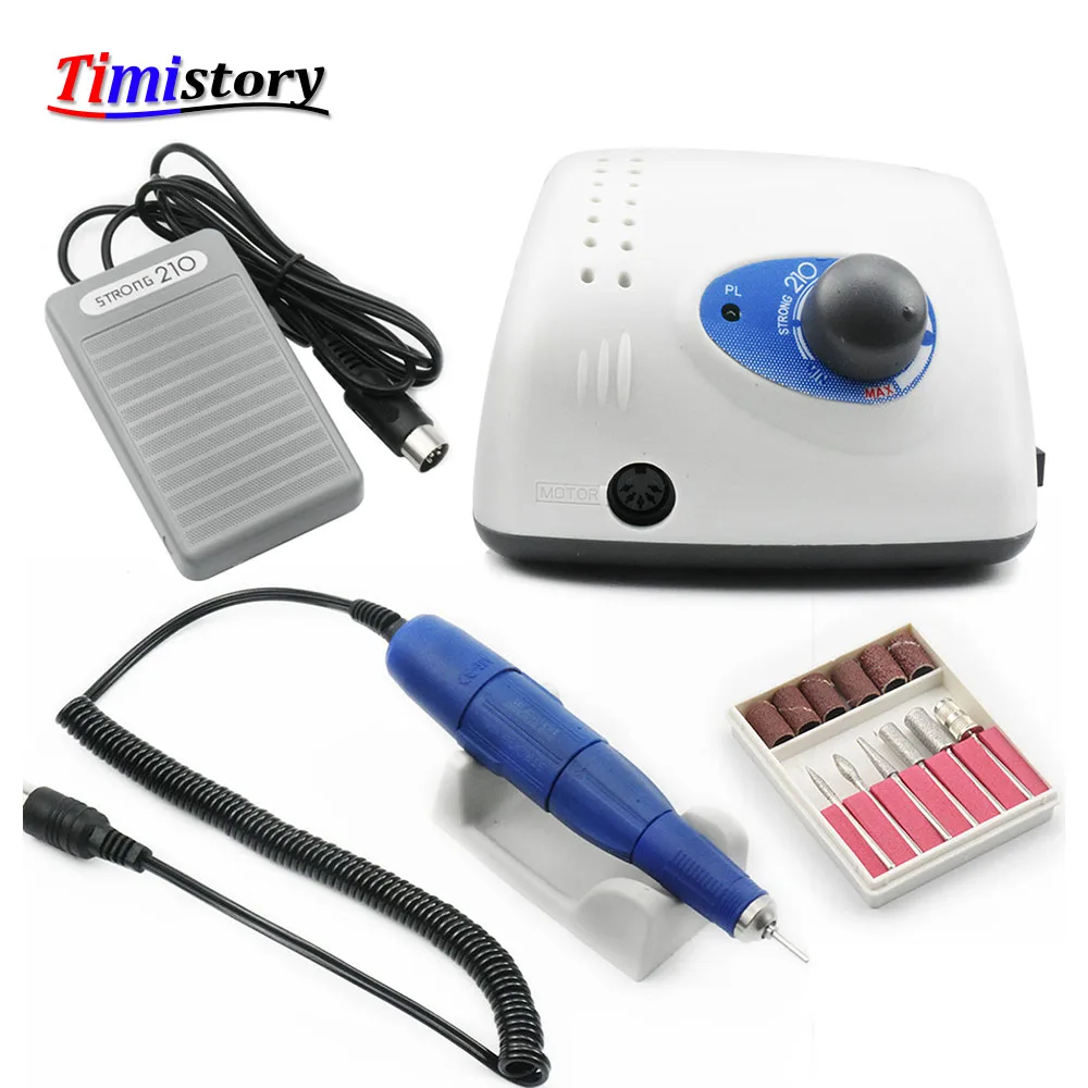 Kaufen 65W 35000RPM Elektrische Nagel Bohrer Maschine Hohe Qualität Modell Handstück Maniküre Pediküre Maschine Nagel Datei Bit Nagel Kunst ausrüstung