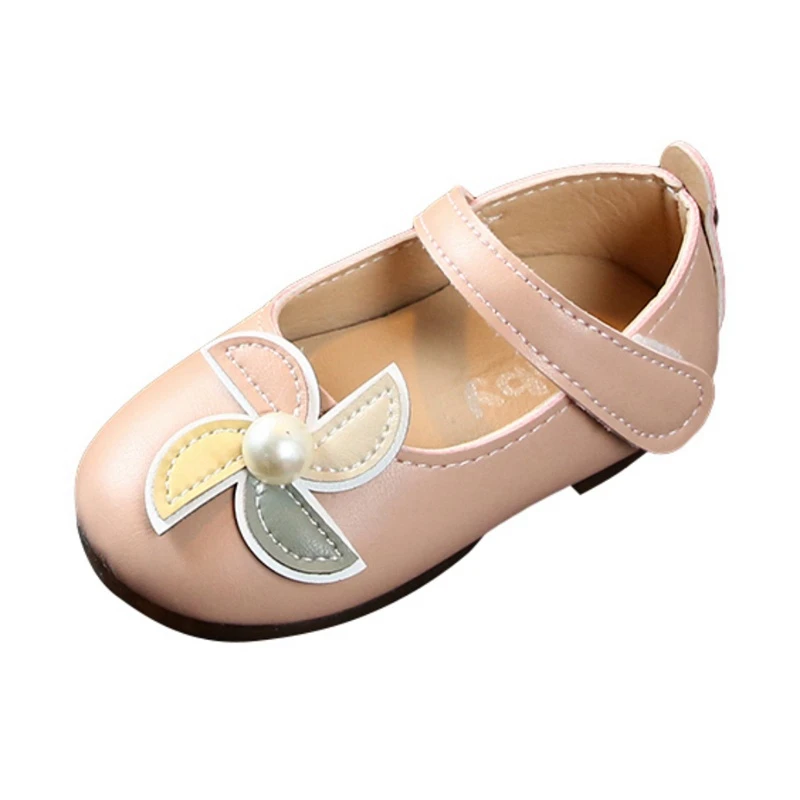 

Autumn Baby Girl Anti-Slip Casual Walking Shoes Cute Pearl Design Sneakers Soft Soled First Walkers