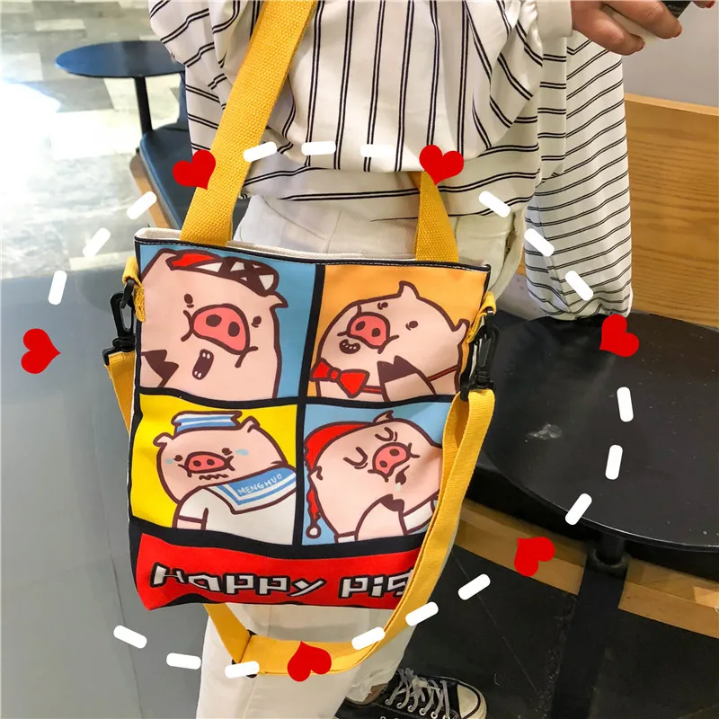

Harajuku Wind Hipster Cute Cartoon Literature And Art Soft Girl Shopping Bag 2019 Spring Summer Korean-style New Style Shoulder