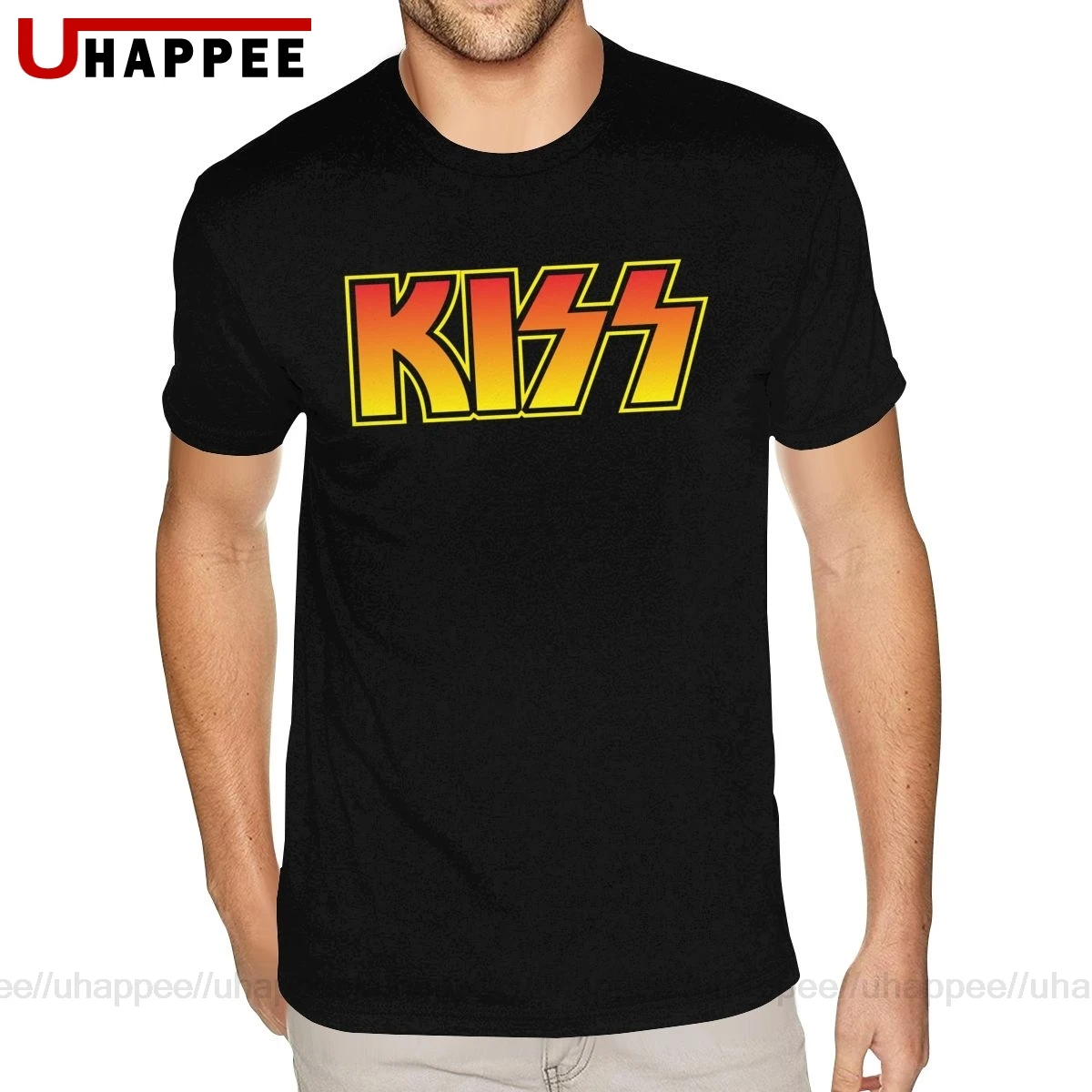 Дешевая футболка с логотипом Graphic KISS BAND мужские футболки коротким рукавом и