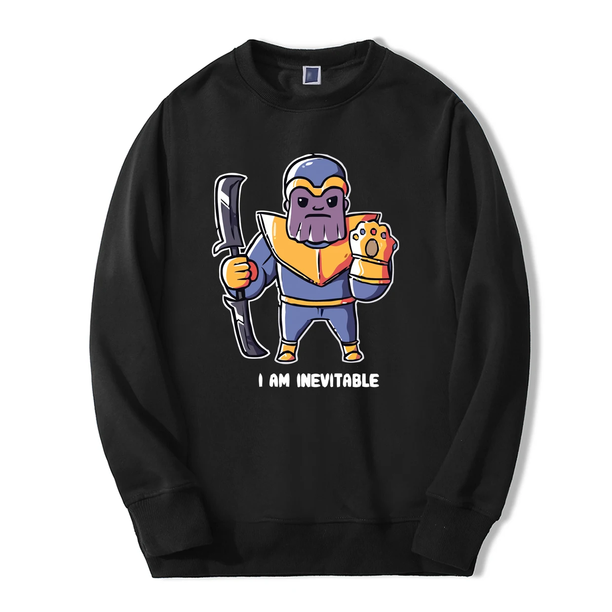 I Am Inevitable Avengers Thanos Funny Men Sweatshirts 2019 Spring Winter Hoodies Hip Hop Tracksuit Novelty Cartoon Style Hoodie