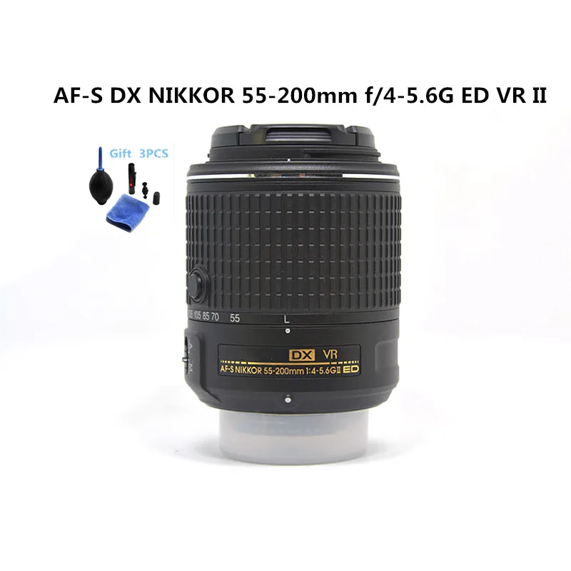 Оригинальный объектив NIKON AF-S DX NIKKOR 55-200 мм f/4-5 6G ED VR II передний + задний Чехол |
