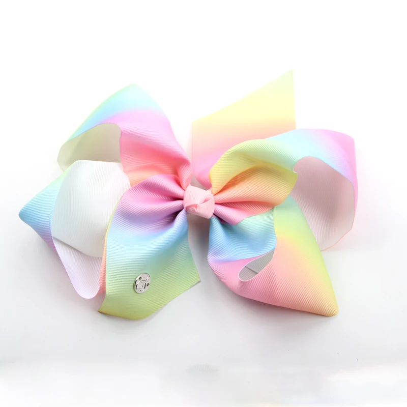 Aas pic 1 шт " Jojo Siwa bows большой витраж, ленты для волос, заколки-бантики для волос для девочек Детский бутик женские аксессуары для волос - Цвет: Aas pic