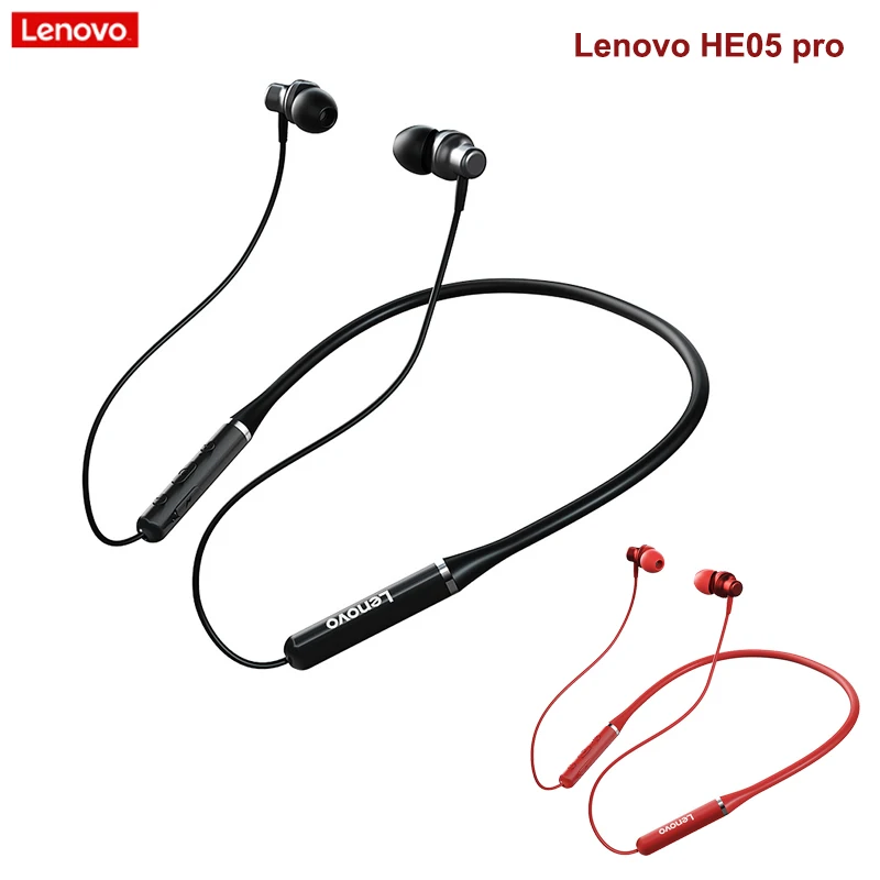 Беспроводные Bluetooth наушники Lenovo He05 Pro магнитные спортивные для бега