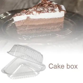 

100PCS Plastic Pie Sandwich Cake Pizza Box Snack Pastry Transparent Container Cake Box Environmentally Friendly And Durable