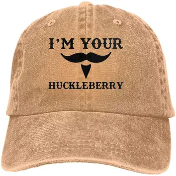 

Ejiazhan7 I'm Your Huckleberry Logo Retro Adjustable Cowboy Denim Hat Unisex Hip Hop Natural Baseball Caps