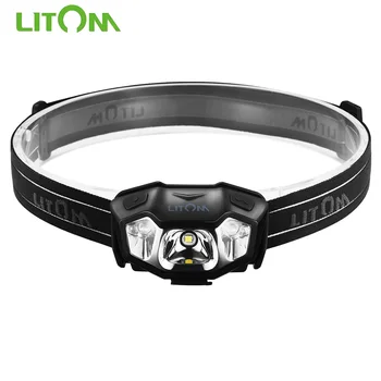 

LITOM HM193 LED Headlamp Super Bright Rechargeable LED Headlamp IPX6 Waterproof Lights with 6 Lighting Modes Night Headlamp