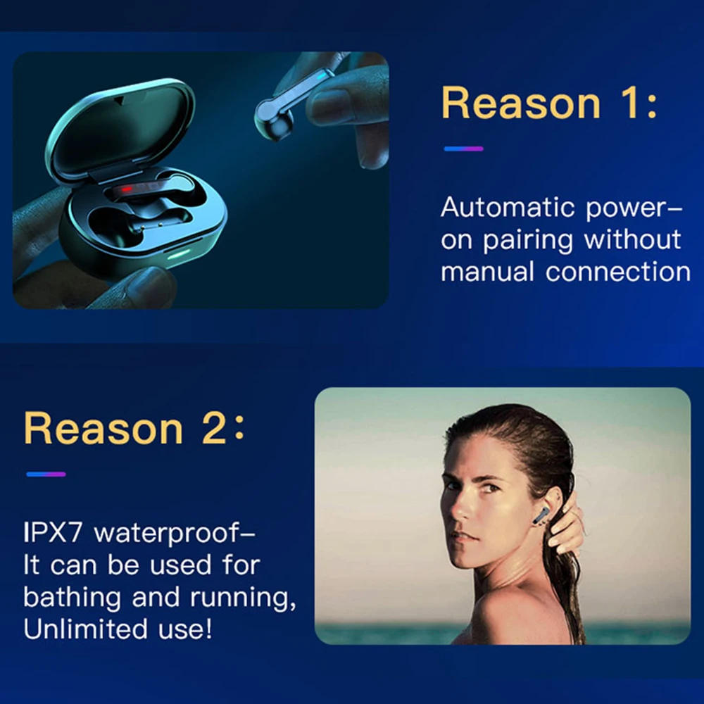 NEW TWS Bluetooth helmets True Wireless Dual Earbuds Bass Sound bluetooth earphones for iphone Arrived in Spain about 15 days