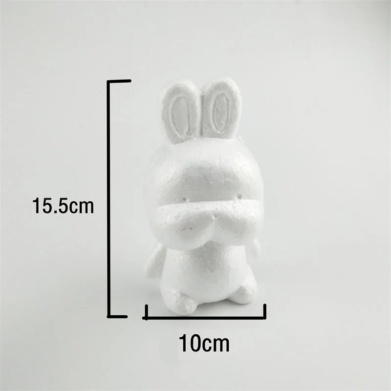 rabbit Искусственный цветок Роза медведь сделай сам белый пенопластовый Мишка форма Тедди на День святого Валентина подарки День Рождения Вечеринка свадебное украшение ремесло - Цвет: rabbit