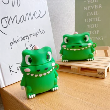 

For Airpods Pro 3D Cute Cartoon Funny Crocodile Dinosaur Earpods Case for Apple Airpods 1 2 3 Alligator Wireless Earphone Cover