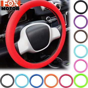 

Leather Texture Car Auto Silicone Steering Wheel Glove Cover Soft Multi Color Universal Skin Soft Silicon Steering Wheel Cover