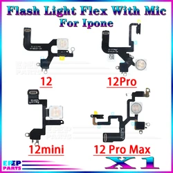 1 Pce Flash Light Flex For Iphone 12 Pro Max 12mini With Mic