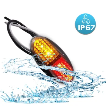 

Parts Turn Signal Light Car Piranha Amber+ Red Waterproof Corrosion resistant