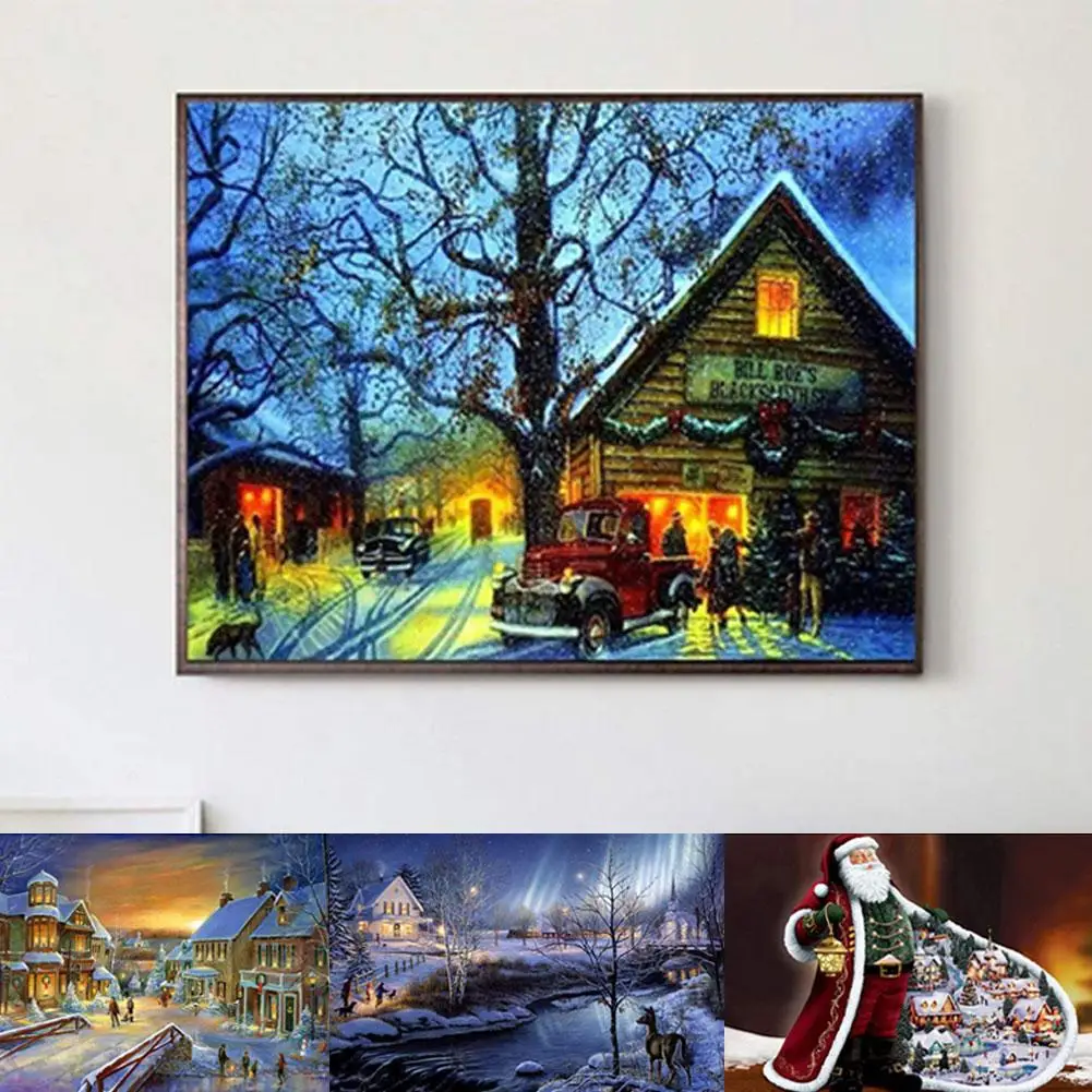 

new 40 x 30cm Resin Christmas Diamond Painting nouveaute 2019 Full Cross Stitch Diamond Embroidery DIY Craft Painting Home Decor