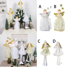 Рождественские украшения Ткань Ангел Кукла шампанское крышка для бутылки с красным вином