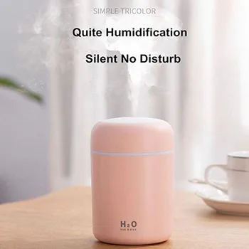 

Portable Mini Humidifier 300ml Cool Mist Humidifier with Night Light For Bedroom Baby Room Home Office Car