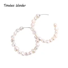 Вечное чудо-925 пробы, серебро, натуральный жемчуг в стиле барокко, CC, серьги-гвоздики, Женские Ювелирные изделия, вечерние, в стиле панк, готика, модное, в стиле бохо, Ins 4501