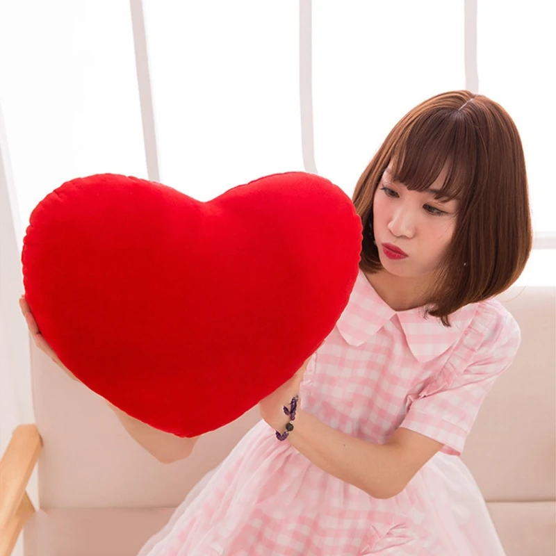 

20cm Heart Shape Decorative Throw Pillow PP Cotton Soft Creative Doll Lover Gift L4MC